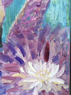 Картина маслом Розовый фламинго