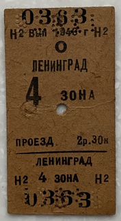 Проездной билет Ленинград. 1940 год