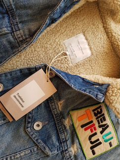 Джинсовая куртка Zara на меху