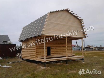 Сруб дома 6х5м + верандой 2х6м + мансарда 6х7м