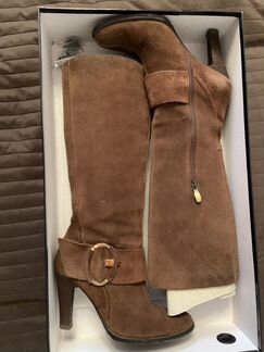 Сапоги 37 из замши демисезонные Терволина