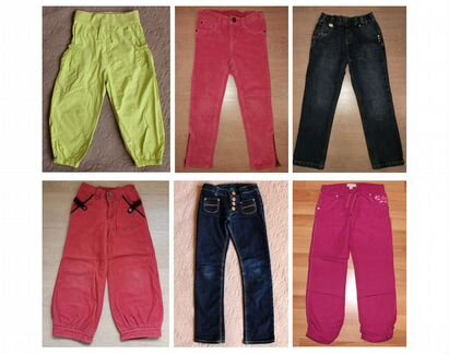 Брюки, джинсы на девочку на рост 104-122