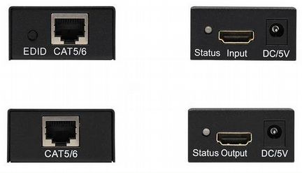 Активный hdmi удлинитель по витой паре 5e/6 568B F