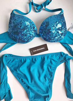Шикарный Купальник calzedonia 1B 32B 70B с пайетка