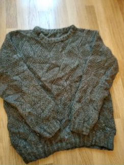 Пуховый джемпер универсальный ручной вязки