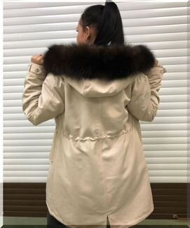 Парка с натуральным мехом