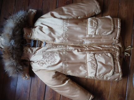 Самое теплое пальто пуховое nels 110, отл сост