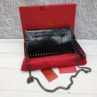 Новая женская сумка клатч Valentino черная