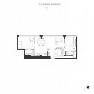2-к апартаменты, 63.1 м², 24/26 эт.
