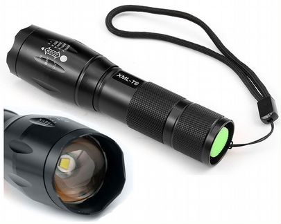 Яркий светодиодный фонарик Cree XM-L T6 большой
