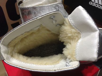 Полуботинки серебряные натур/кожа и овчина