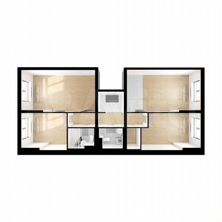 3-к квартира, 88.7 м², 6/24 эт.