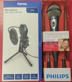 Микрофоны Philips SBC MD150, Hama Stream