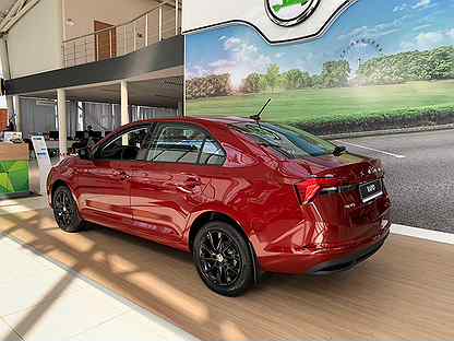 Красный Ruby Skoda Rapid