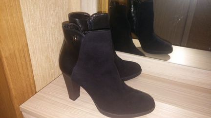 Новые полусапожки Respect, нат кожа+мех