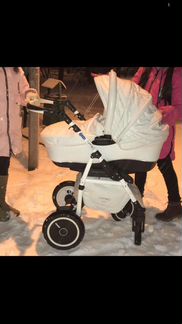 Коляска Adamex Nitro Eco, цвет: белый