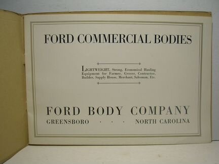 Брошюра Коммерческие Кузова Форд оригинал 1925 год