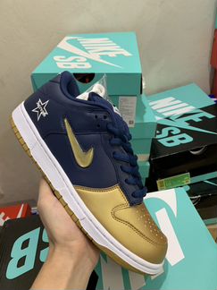 Nike Sb X Supreme Dunk Low Navy Gold Blue 2019