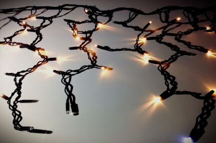 Светодиодная бахрома уличная 12м.Теплый свет