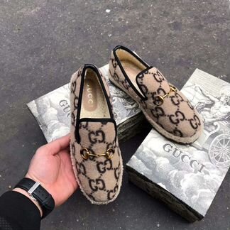 Зимние мокасины Gucci