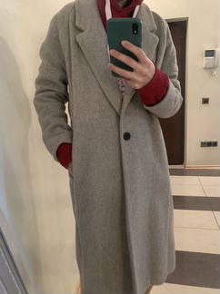 Серое Пальто женское