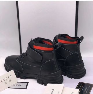 Ботинки Gucci зимние на платформе черные