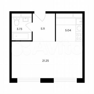 Квартира-студия, 34.8 м², 5/27 эт.