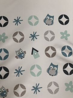 Пеленальный коврик Bebe jou ментол Совушки