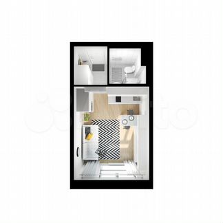 Квартира-студия, 19.7 м², 23/25 эт.