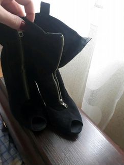 Ботильоны натуральная замша