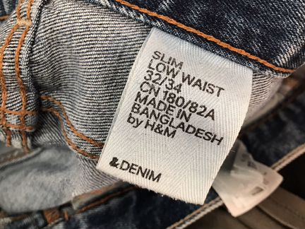Джинсы H&M slim low waist