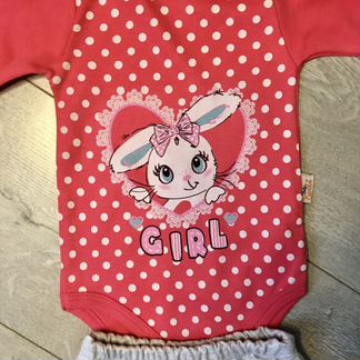 Нарядный комплект для девочки 9 месяцев. Хлопок