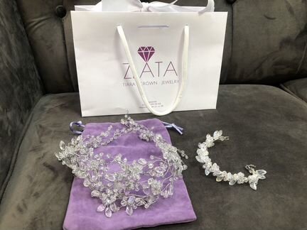 Комплект ручной работы (браслет и диадема)